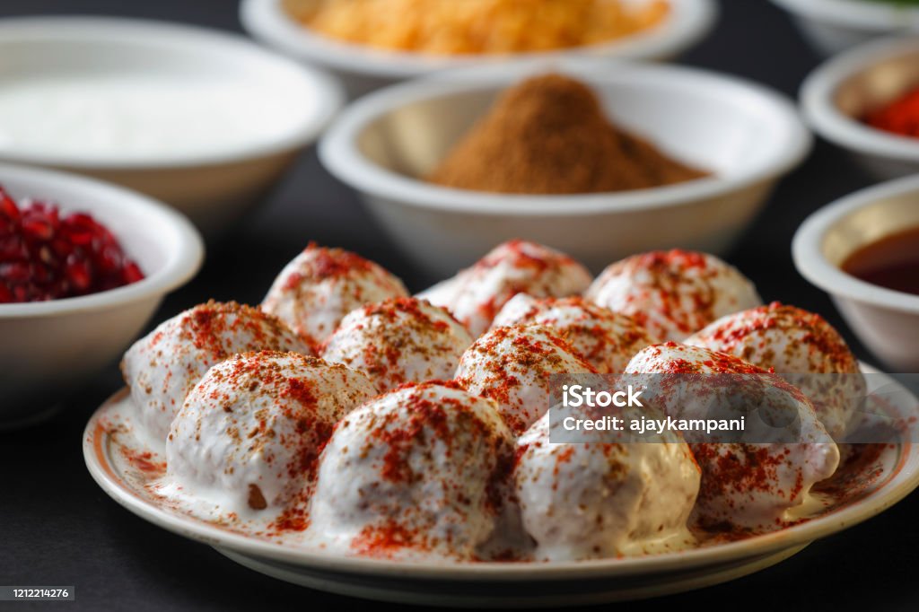 Dahi Bhalla - lentil dumplings in yogurt